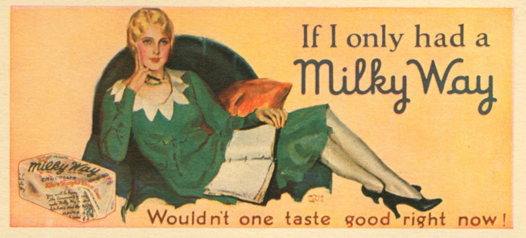 A Milky Way ad from the 1930s.