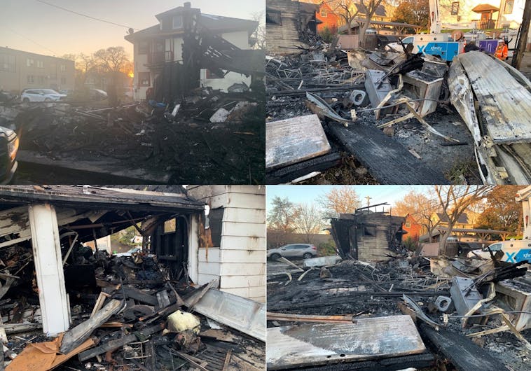 Muslim faith leaders are asking for community information on a fire that destroyed garages at the Mercy Mosque at 2647 Bloomington Av. S. in Minneapolis.