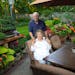 Bette and Curt Fenton enjoy their outdoor patio Friday, Aug. 18, 2023 Hopkins, Minn. For the 50 or so years Beautiful Garden winners Bette and Curt Fe