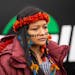 Beka Munduruku, a 21-year-old Indigenous leader from Brazil, led a news conference outside Cargill in Minnetonka last month. The group criticizes the 