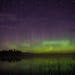 The aurora borealis could be seen on the North horizon in the night sky over Wolf Lake in the Cloquet Valley State Forest around midnight on September
