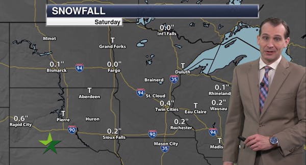 Morning forecast: Light snow possible, high 34