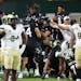 Hawaii rushed the field after placekicker Matthew Shipley kicked a 51-yard field goal to defeat Colorado State 27-24 late Saturday/early Sunday. The v