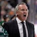 Former Wild coach Dean Evason gave the officials an earful during a game on Oct. 24. He was fired Monday and replaced by John Hynes.
