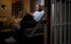 Marvin Haynes sits for a portrait in his prison cell Thursday, March 2, 2023 at the Minnesota Correctional Facility-Stillwater in Bayport, Minn.