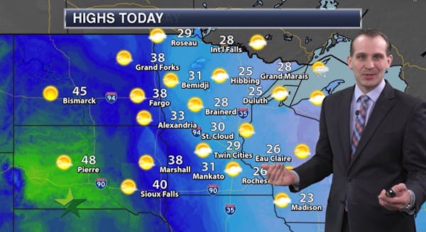 Afternoon forecast: Possible flurries, high 29