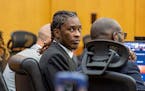 Atlanta rapper Young Thug, whose real name is Jeffery Williams, makes his first appearance at the Fulton County courthouse in Atlanta on Dec. 15, 2022