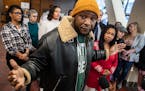Kevin Reese, founder of “Until We Are All Free,” discussed an evidentiary hearing to free Marvin Haynes at the Hennepin County Government Center i