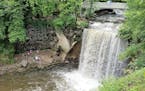 Minneopa Falls at Minneopa State Park near Mankato, where a 19-year-old man died in a landslide, officials said.