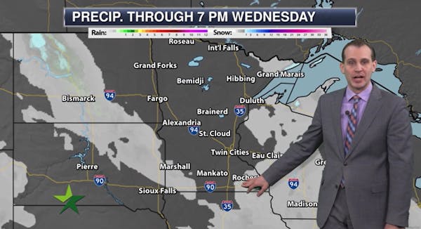 Afternoon forecast: Light snow possible, high 37