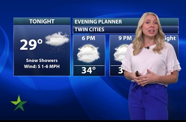 Evening forecast: Slight chance of snow and patchy fog