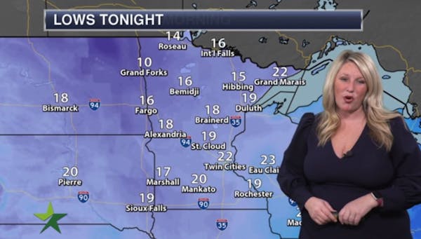Evening forecast: Low of 22; flurries stop, breezy at times and cloudy